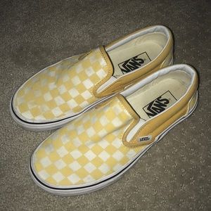 Yellow checkered vans